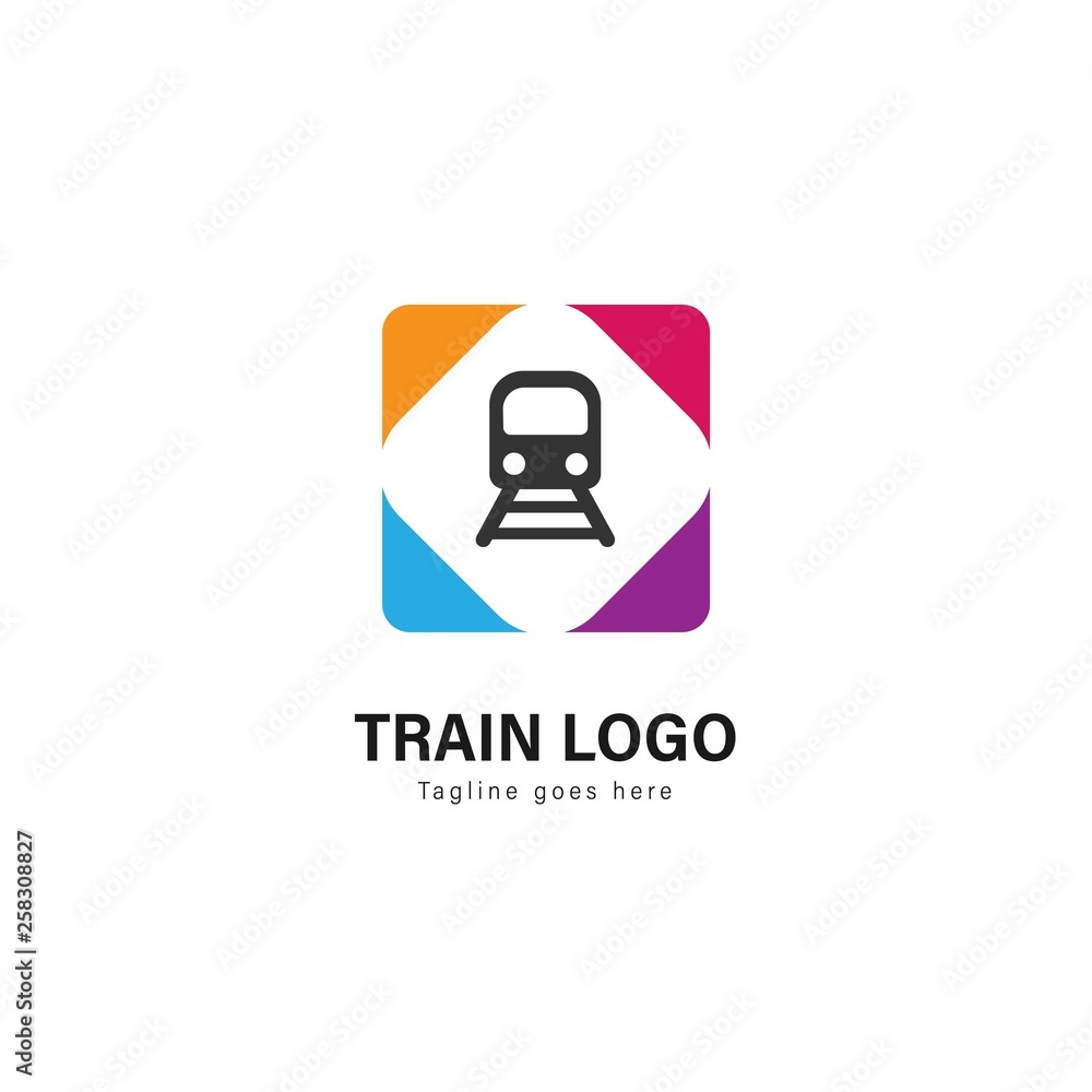Train logo template design. Train logo with modern frame vector design Train logo template design. Train logo with modern frame vector design