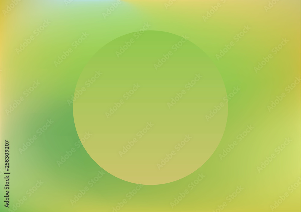 Futuristic cyberpunk green neon abstract digital background with shape circle for design. Theme color transitions: yellow and green duotone gradients, retrowave 80s-90s aesthetics. Vector image