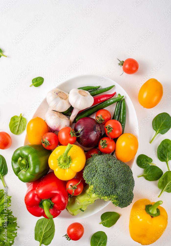Whole vegetables on a white background. Whole vegetables on a white background.