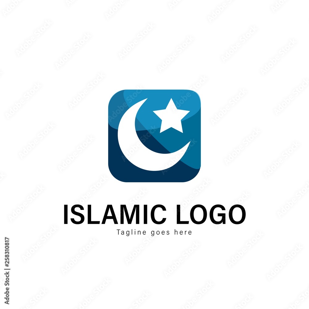 Obraz premium Islamic logo template design. Islamic logo with modern frame vector design