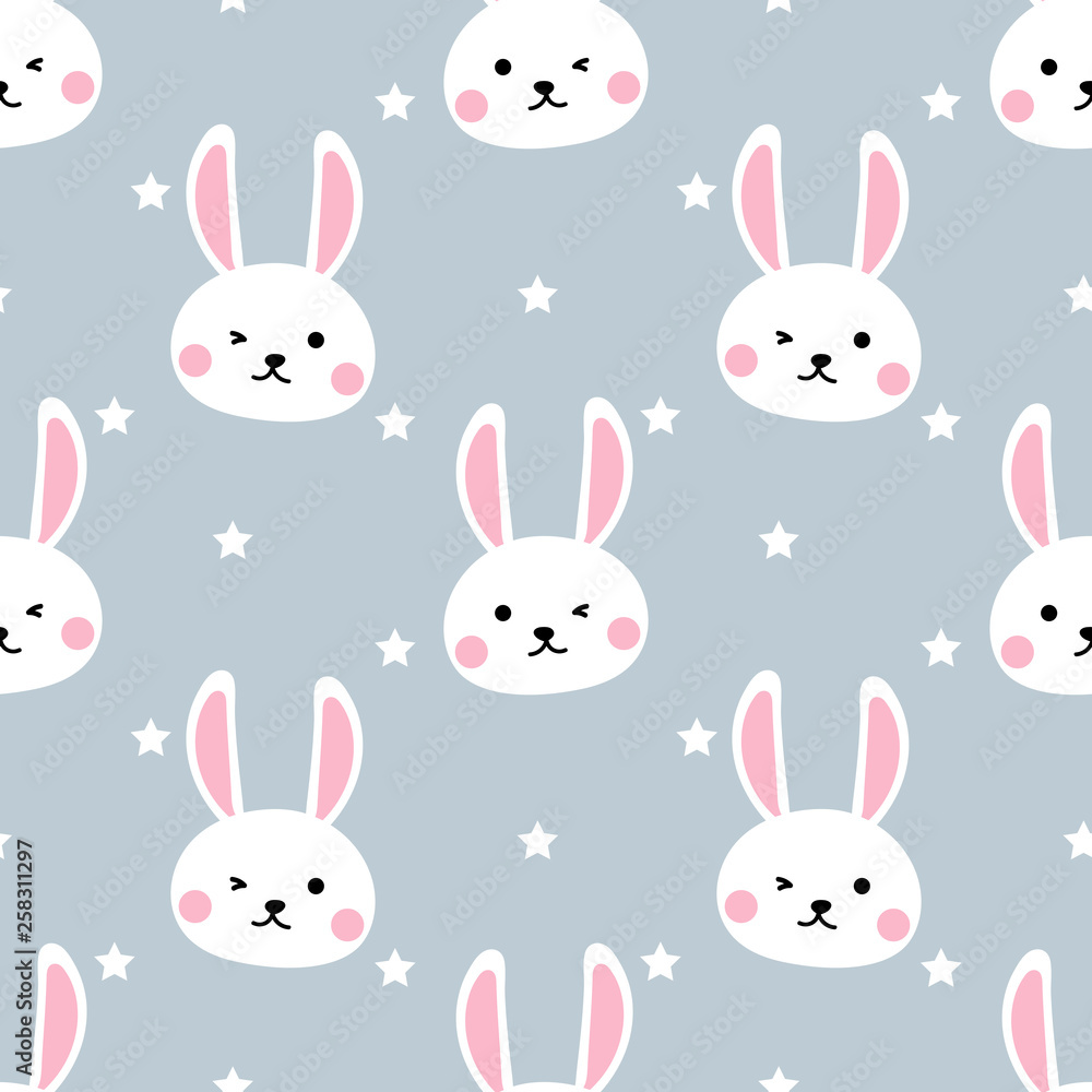 Fototapeta premium Happy Easter seamless pattern.
