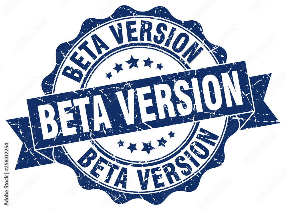 beta version stamp. sign. seal