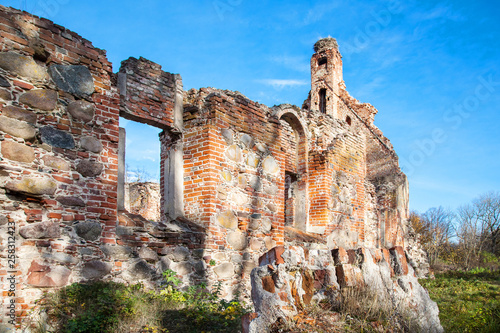 abandoned medieval church of saint barbara