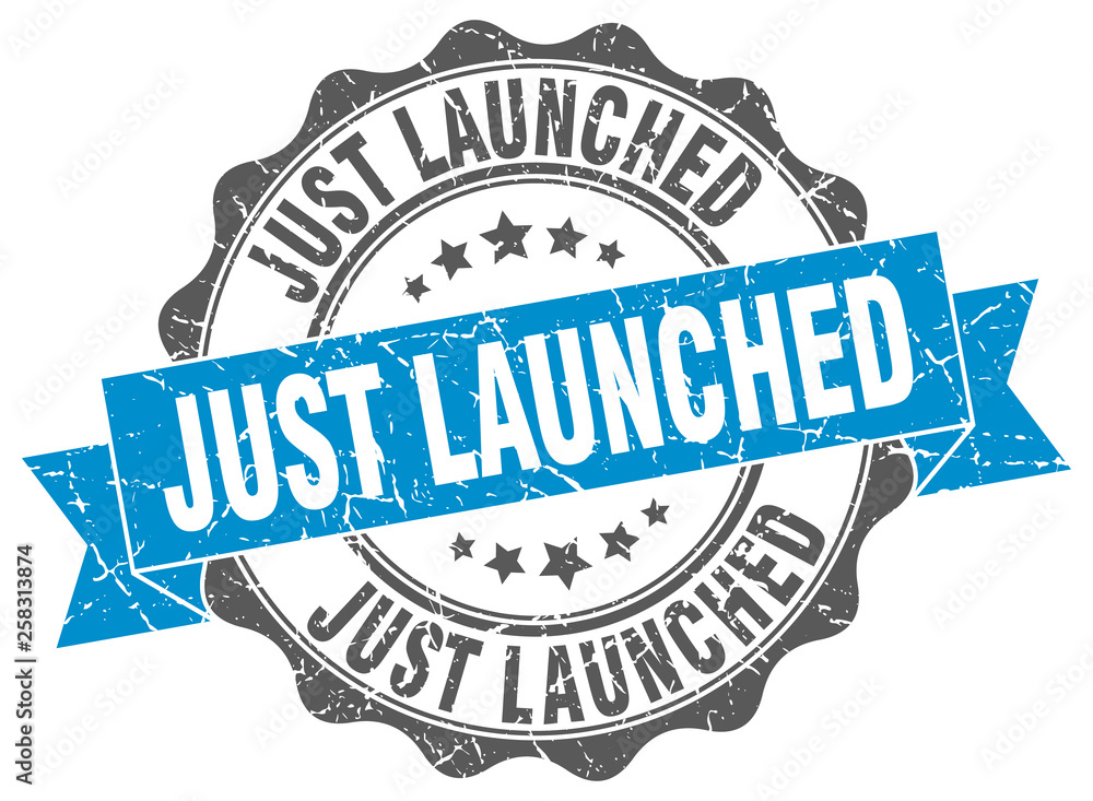 Fototapeta premium just launched stamp. sign. seal