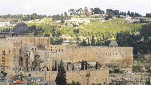 Panoramic view on part of Jerusalem, Israel