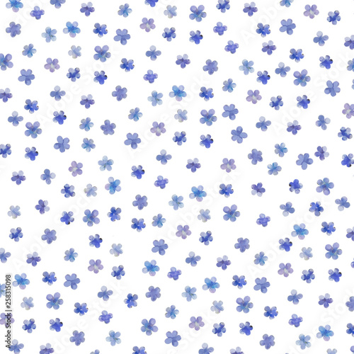 Wallpaper Mural Small blue flower pattern illustration Torontodigital.ca