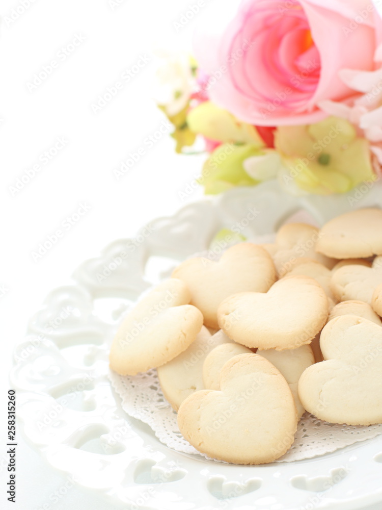 Fototapeta premium Homemade heart shape cookie