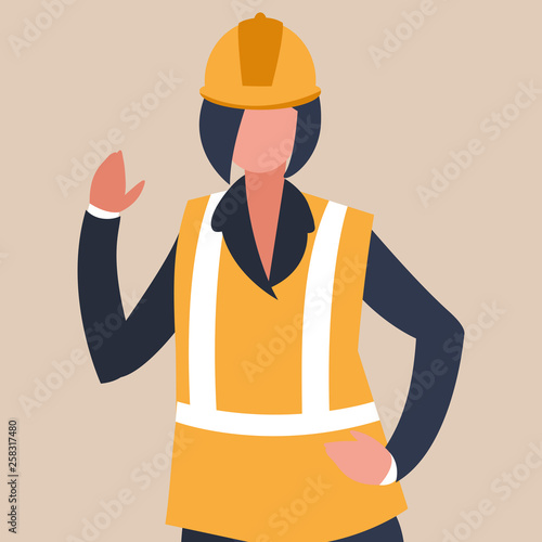 female industrial worker character