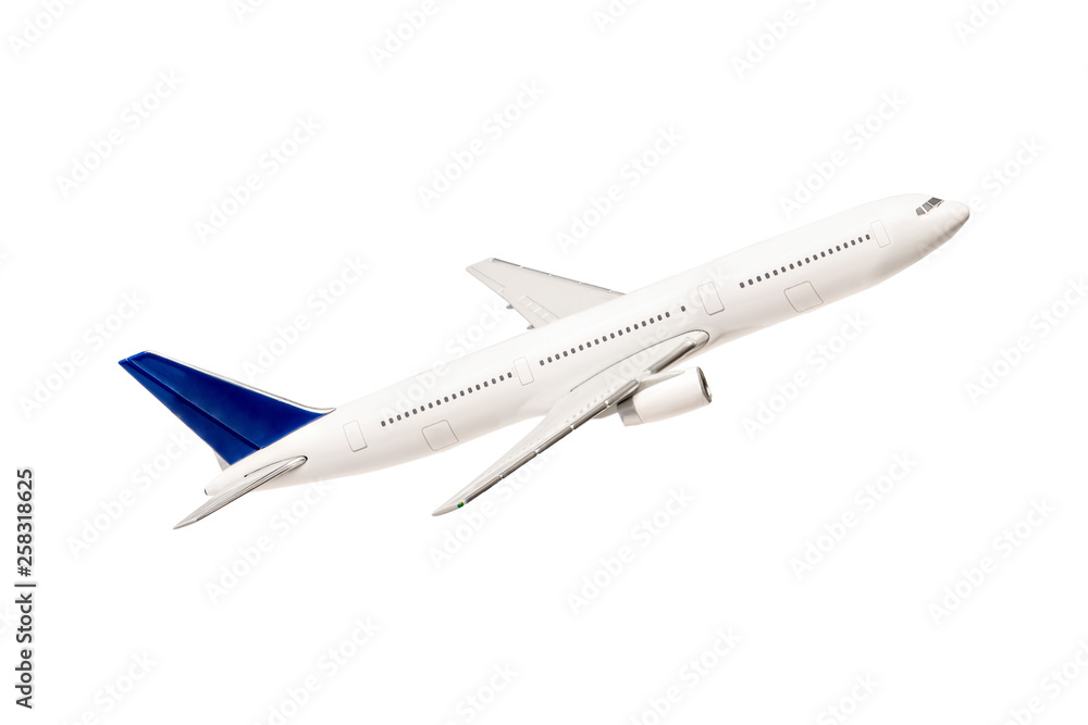 Airplane isolated on white background. All the amenities for the designer.