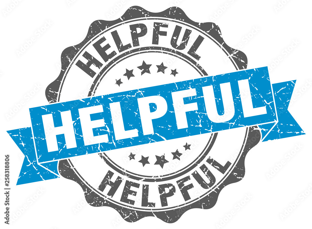 Obraz premium helpful stamp. sign. seal