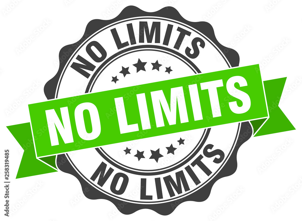 Obraz premium no limits stamp. sign. seal