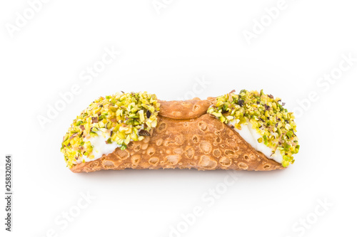 Sicilian cannoli with pistachio photo