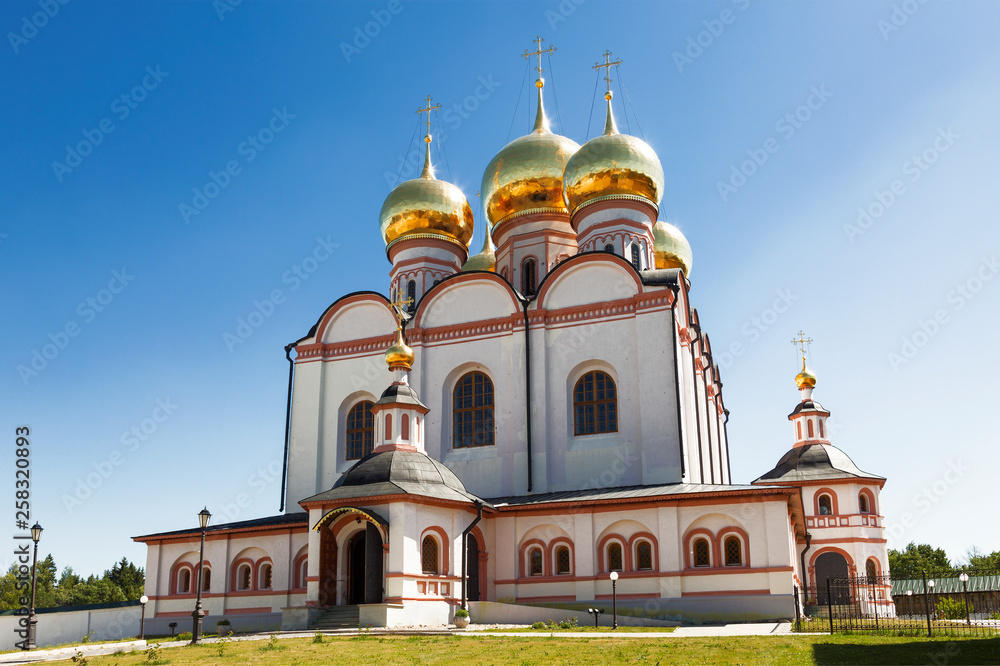 Russian orthodox church. Iversky monastery in Valdai