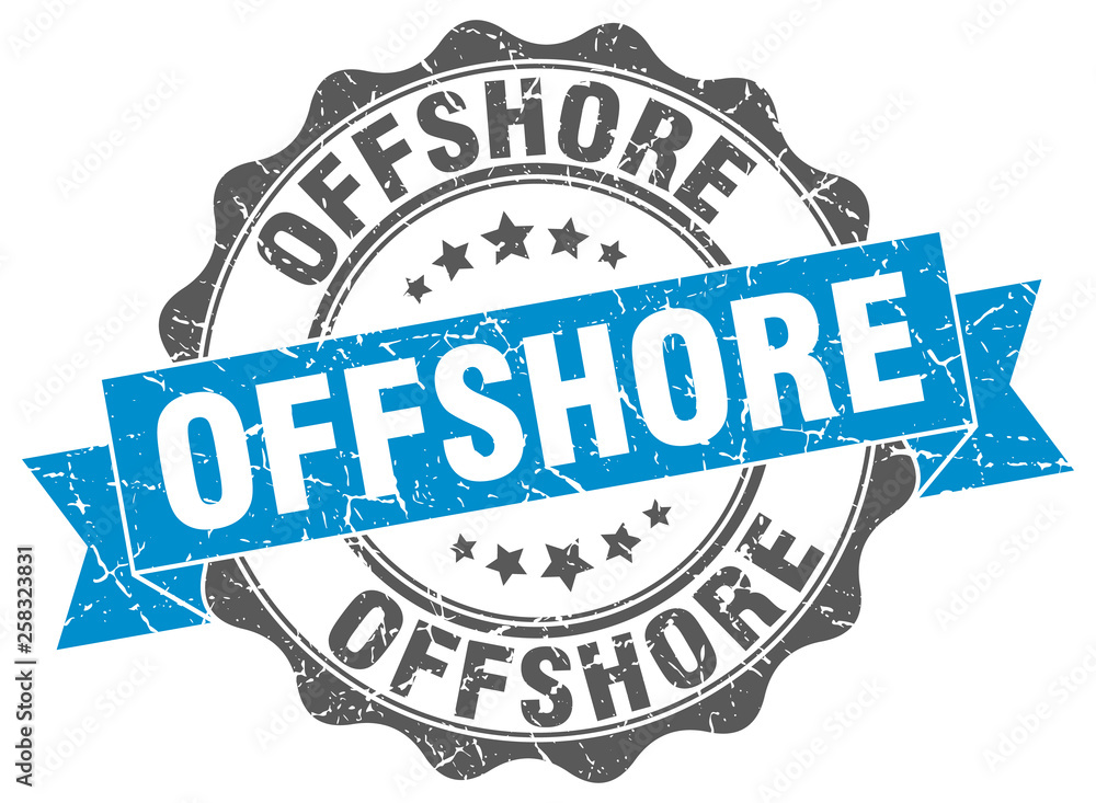 Fototapeta premium offshore stamp. sign. seal