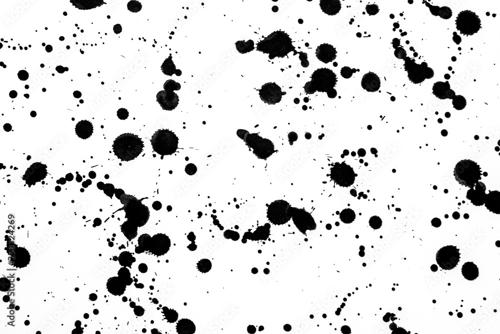 Black and White Ink Splatters and Spill Black and White Ink Splatters and Spill