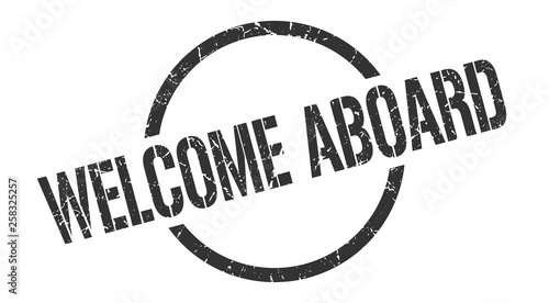 welcome aboard stamp