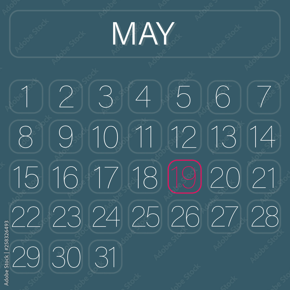 Calender Page May 19 Calender Page May 19