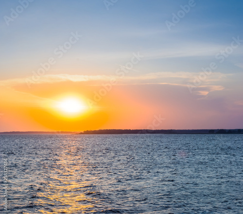 quiet sea bay at the sunset © Yuriy Kulik