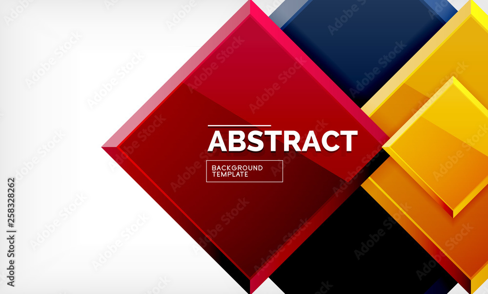 Square geometrical background Square geometrical background