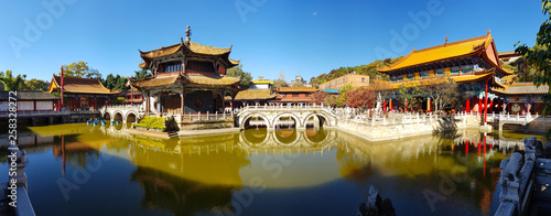 View of the Yuantong Temple, the most famous Buddhist temple in Kunming, Yunnan, China