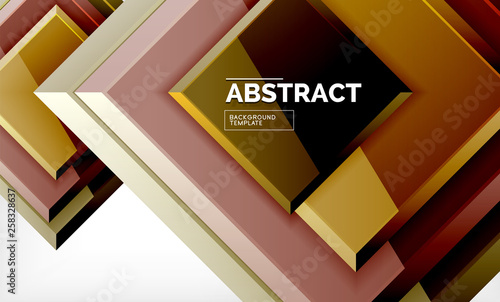Geometric abstract background, modern square design