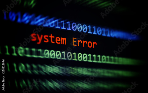 Foto Computer network problem  error software concept