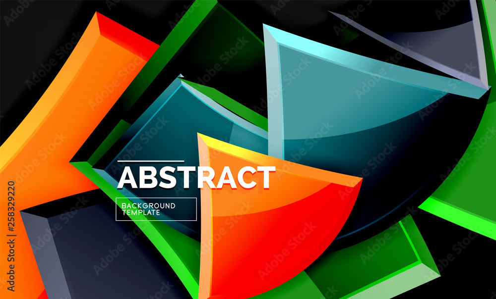Squares and triangles geometrical background Squares and triangles geometrical background