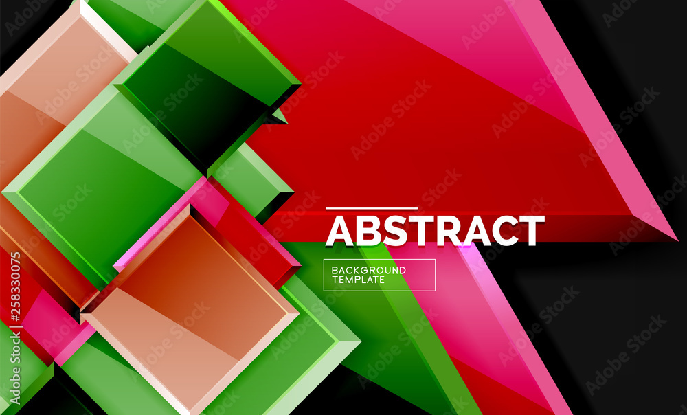 Glossy squares and triangles geometric backgrounds Glossy squares and triangles geometric backgrounds