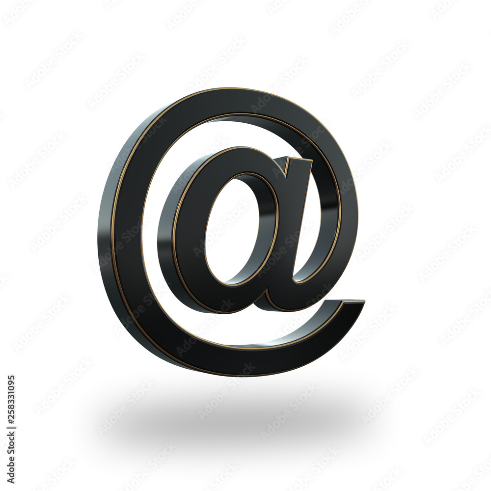 At sign in 3D - isolated on a white background At sign in 3D - isolated on a white background