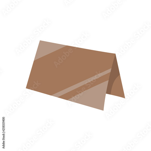 Brown nameplate. Identifications nameplate, nameplate. Vector illustration. EPS 10.