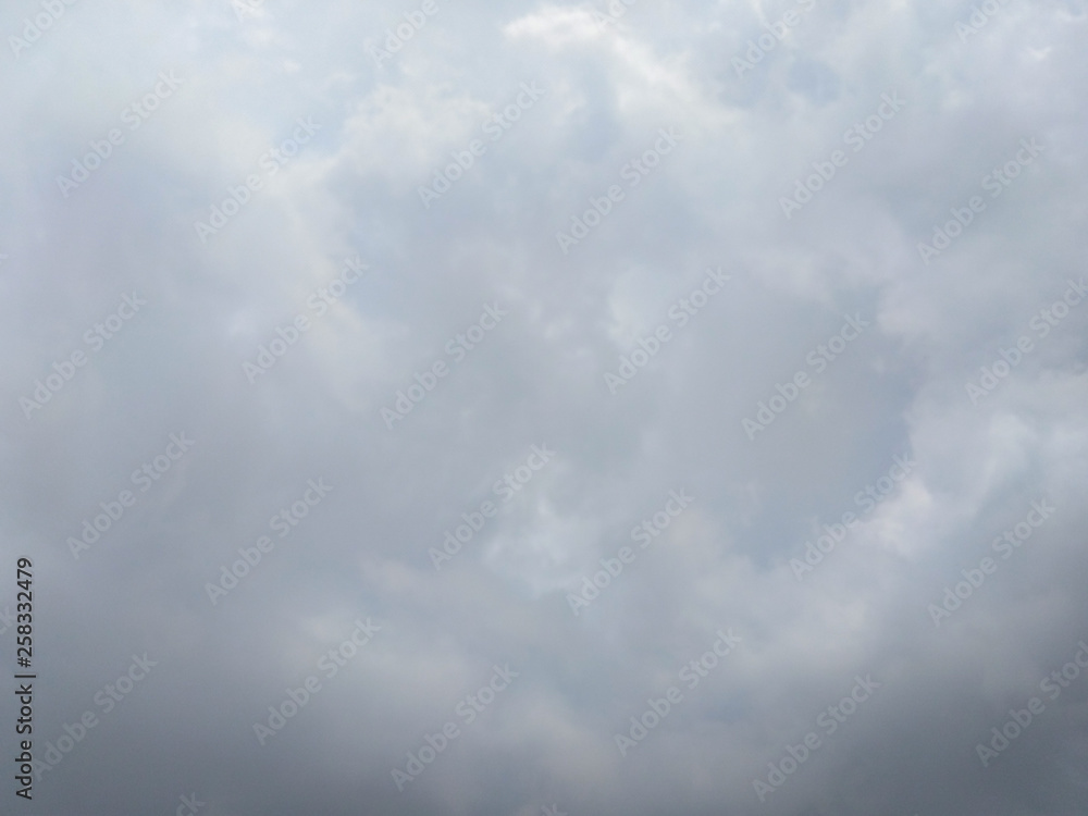 White soft cloud texture on blue sky background