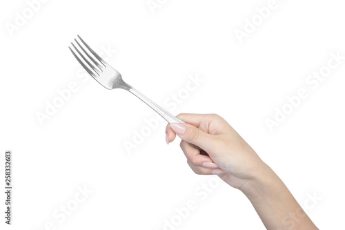 Female hand hold a fork © Igor Kovalchuk