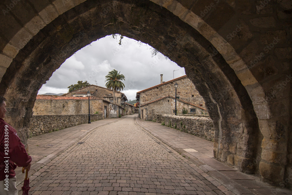 Cartes is a medieval village in Cantabria Spain on June 30, 2017