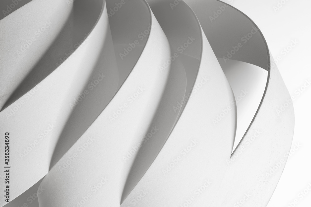 Geometric composition with curved elements, abstract background Geometric composition with curved elements, abstract background