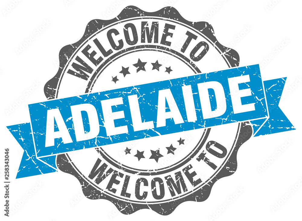 Fototapeta premium Adelaide round ribbon seal