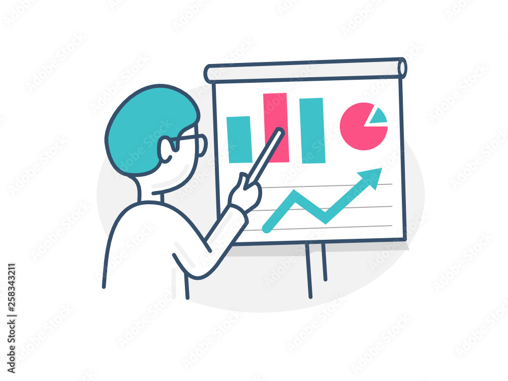 Financial reports illustration Financial reports illustration