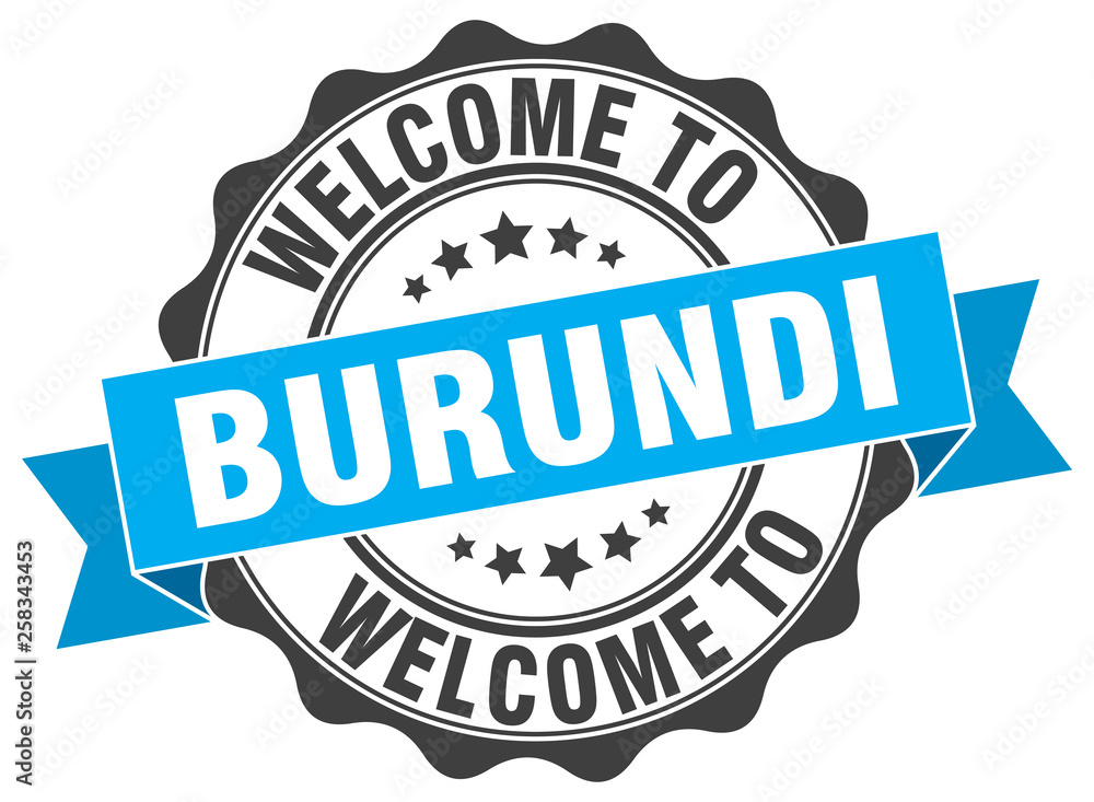 Fototapeta premium Burundi round ribbon seal