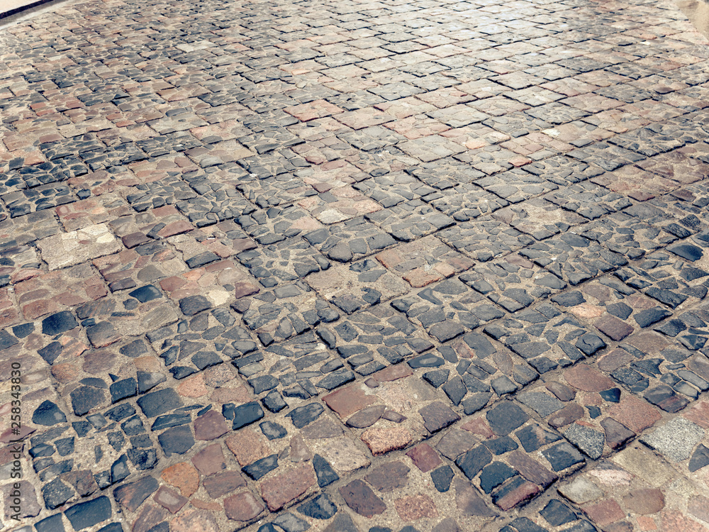 Fototapeta premium stone pavement in the historic old town.