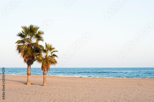a calm beach in the mediterranean sea. © nito