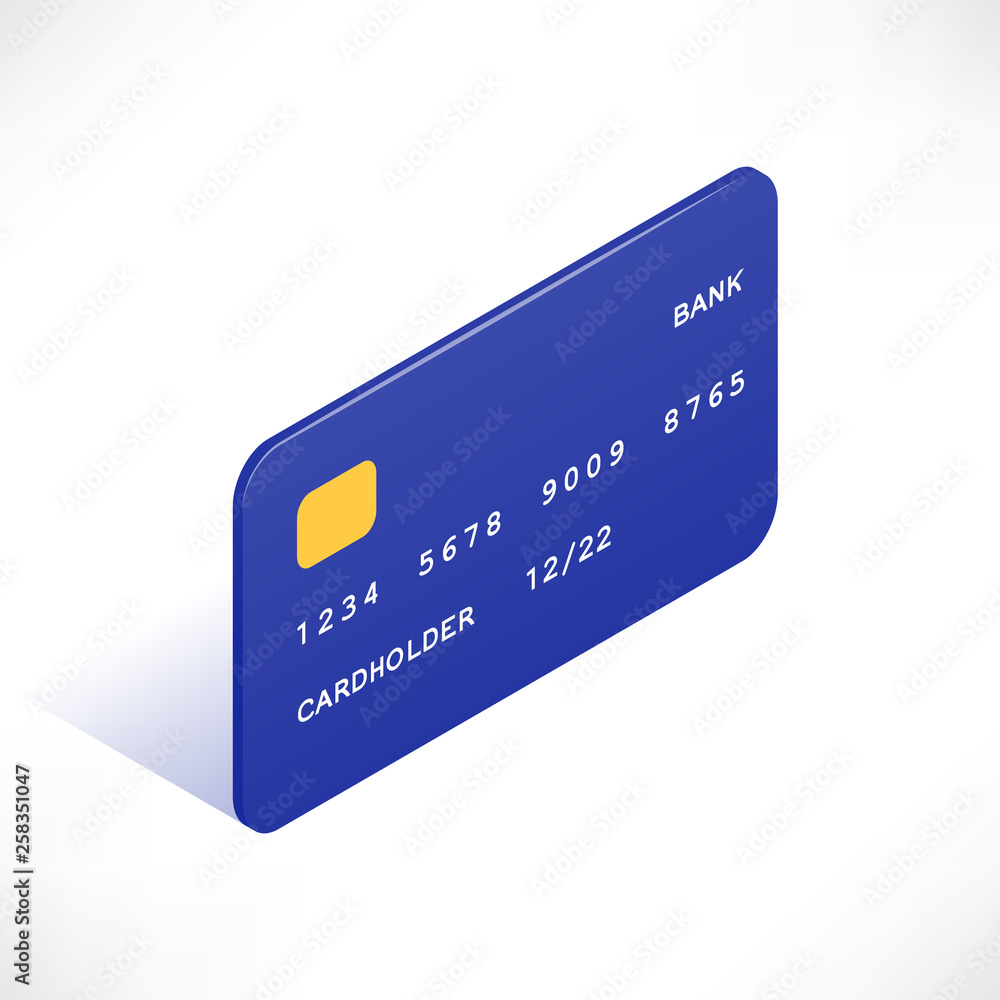 Credit card isometric icon Credit card isometric icon