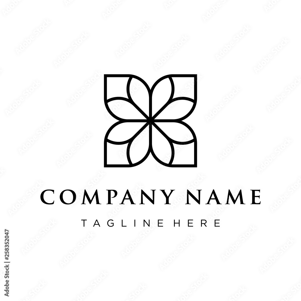 abstract flower logo concept abstract flower logo concept