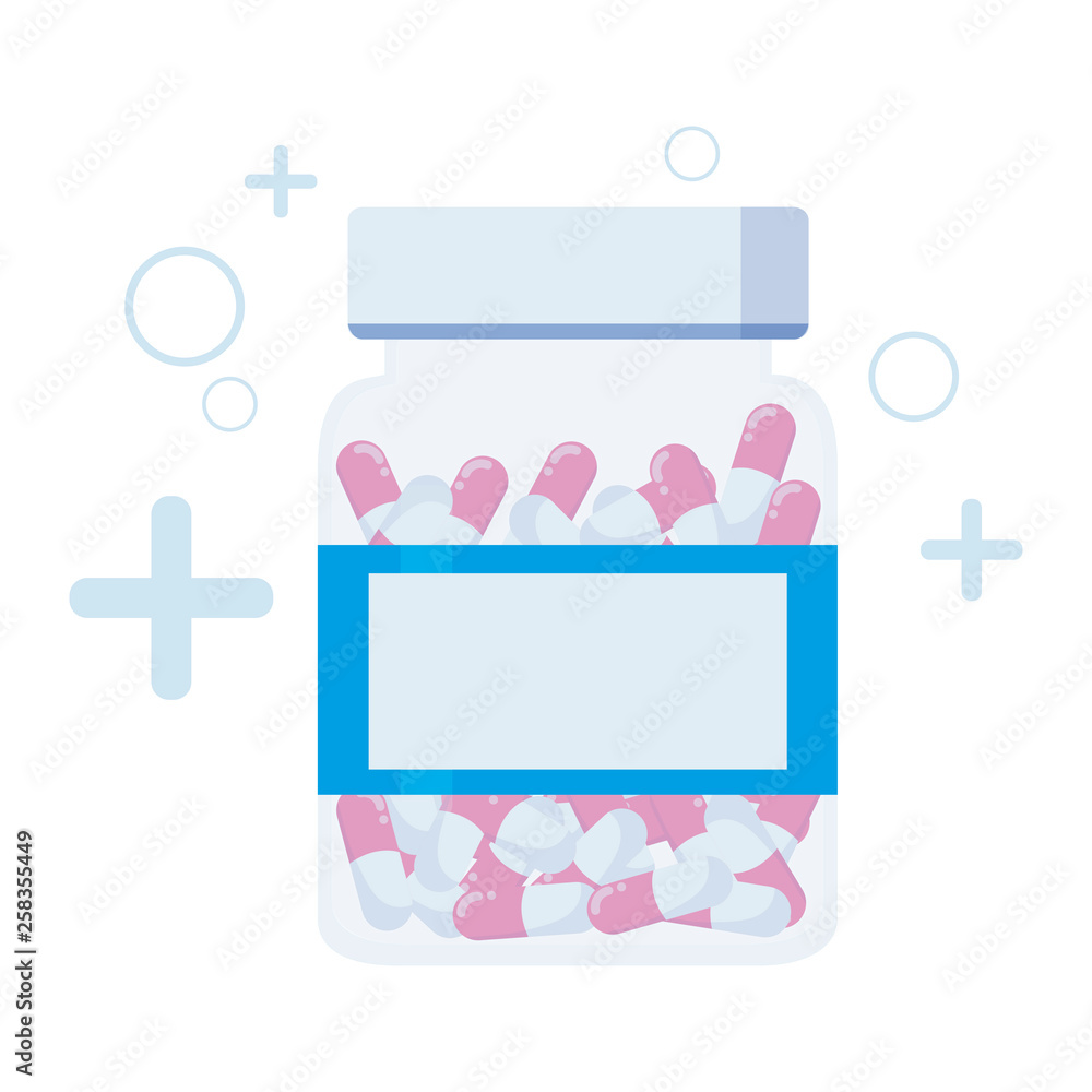 capsule drug in plastic pot