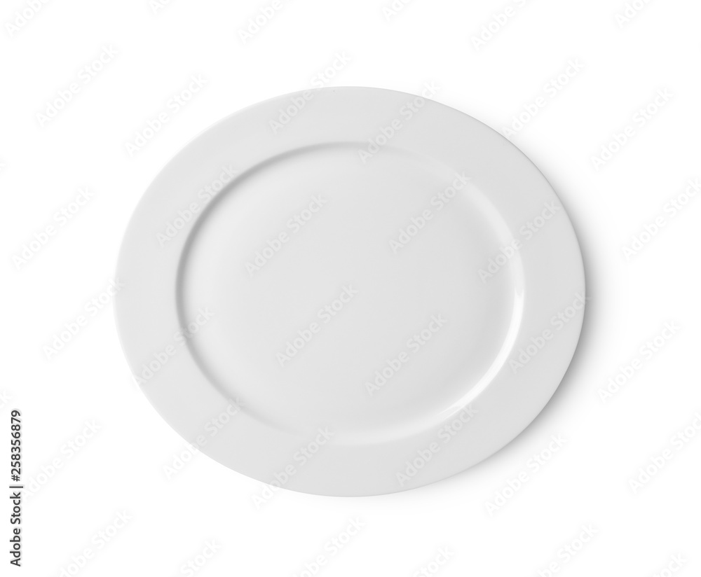 white plate on white background white plate on white background