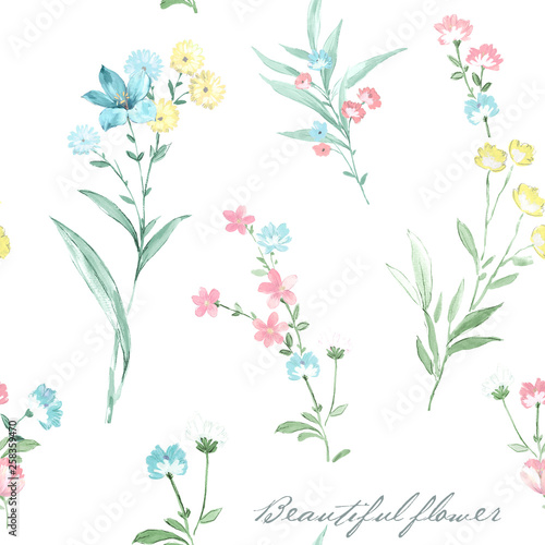 Colorful flower on white background,It's perfect for greeting cards,wedding invitation