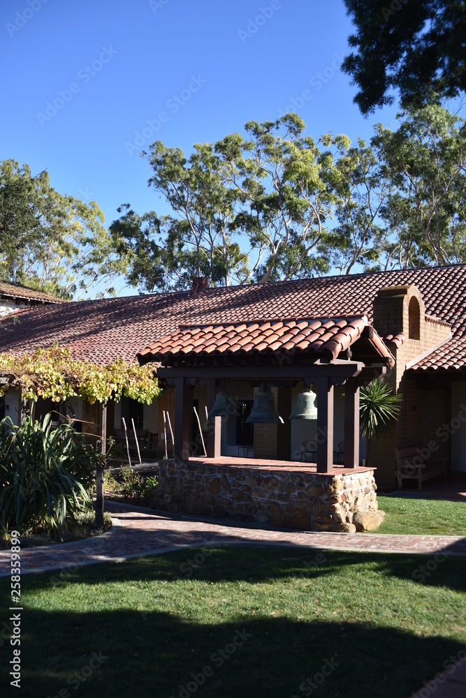 Fototapeta premium San Luis Obispo, CA. U.S.A. Dec. 5, 2017. Mission San Luis Obispo de Tolosa. Founded in 1772 by Father Junipero Serra. The fifth California mission founded by Father Junipero Serra.