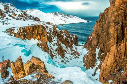 End of the earth. On the bank of the Barents Sea.