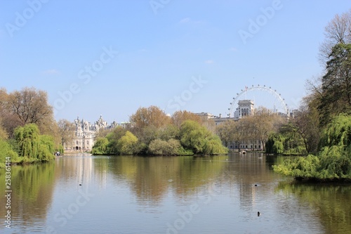 Beautiful London seen during a city tour along thames river and famous architecture