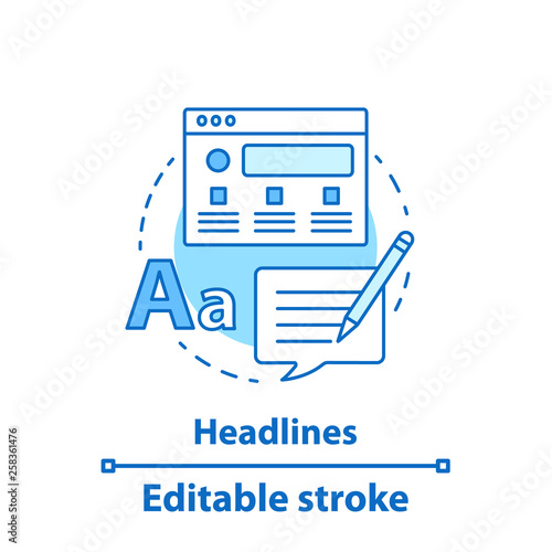 Headlines concept icon