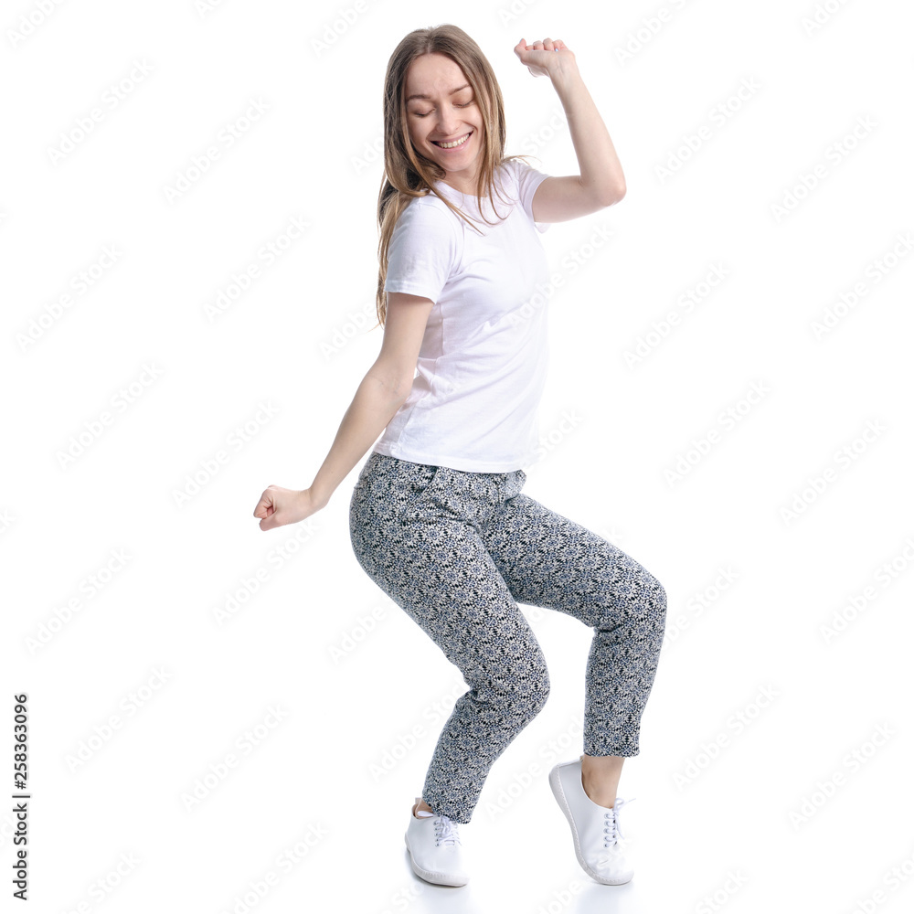 shirt and pants happiness dancing on white background isolation shirt and pants happiness dancing on white background isolation
