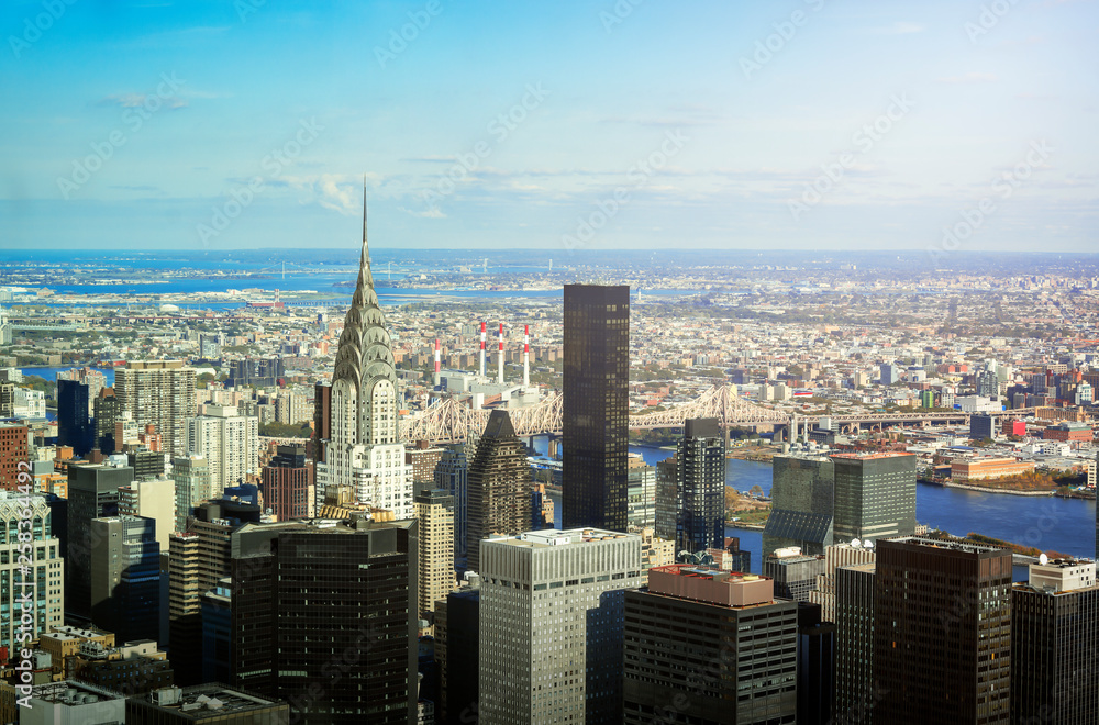 panoramic view of the northeastern side of New York on a sunny day